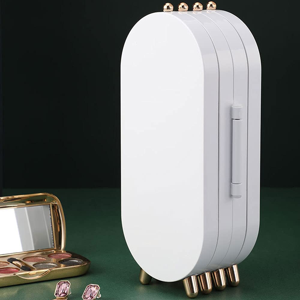 Foldable Jewelry Organizer Box – Large Capacity Earrings & Necklace Storage