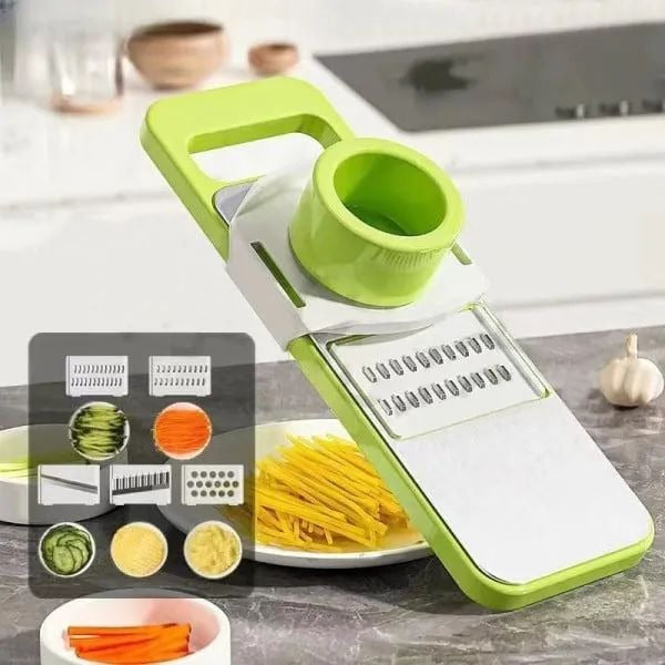 5-in-1 Vegetable Slicer & Grater – Multi-Functional Kitchen Mandoline Cutter
