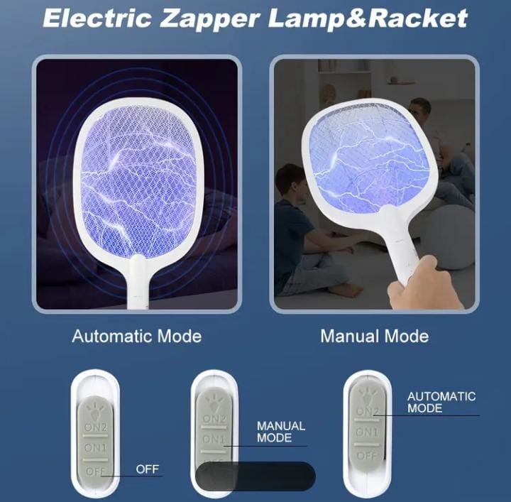 Rechargeable Mosquito Racket – Electric Mosquito Killer Bat with Charging Stand