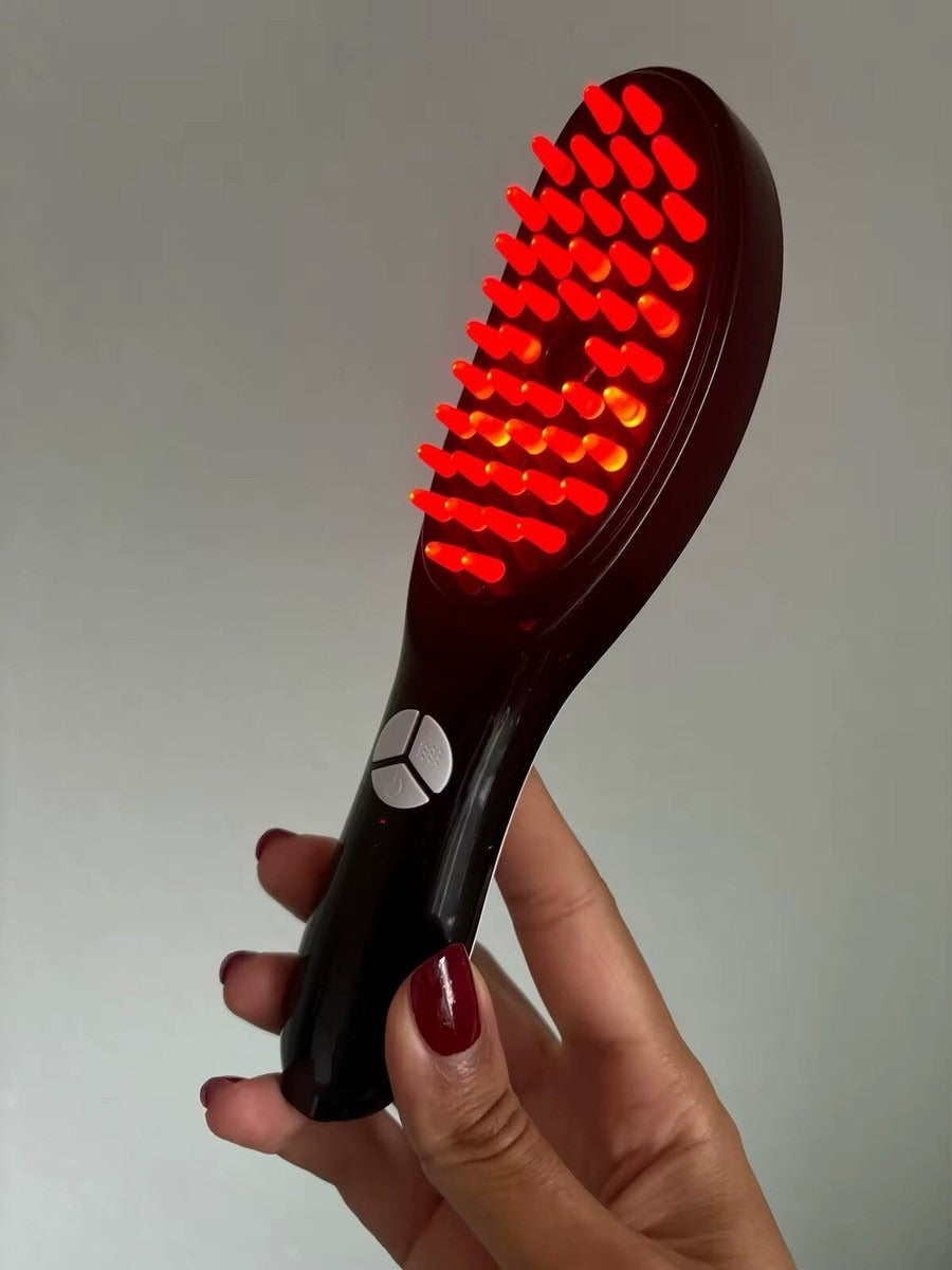 Electric Massage Comb – Scalp Massager with Red & Blue Light Therapy