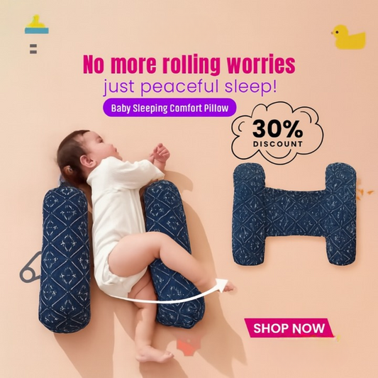 Soft Baby Sleeping Pillow with Neck Support – Comfortable Newborn Head & Neck Protection Cushion
