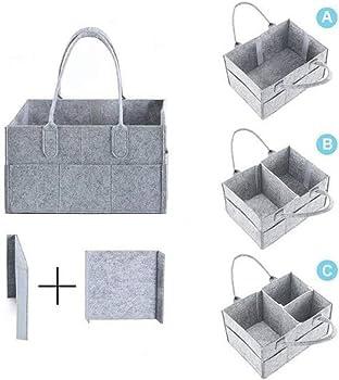 Foldable Baby Diaper Caddy Organizer – Portable Storage Basket with Waterproof Liner