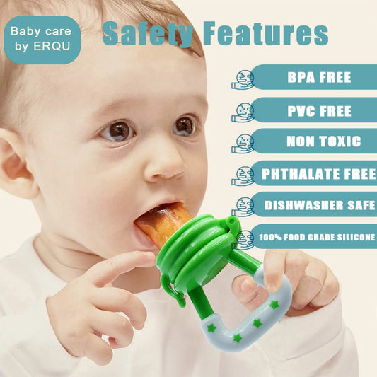 Baby Fruit Feeder Pacifier – Silicone Fresh Food Nibbler & Teething Toy
