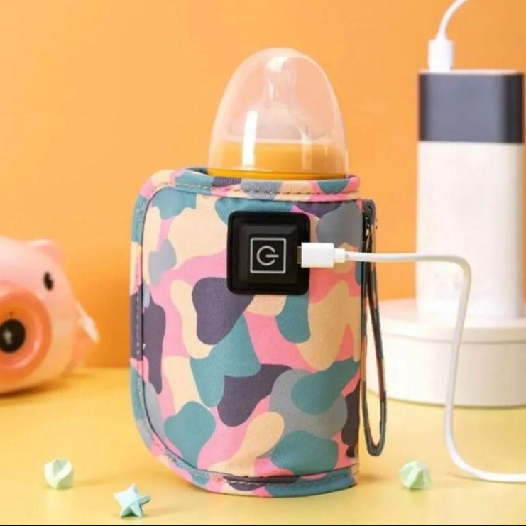 Portable USB Baby Bottle Warmer – Universal Milk Heater Sleeve for Travel & Home (Without Feeder)